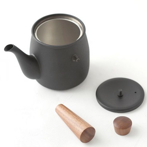 MIYAZAKI 宮崎製作所Miyaco 橫手急須壺CHA-3, 霧面黑, 380ml, 1個