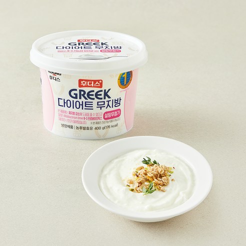 후디스그릭요거트 다이어트 무지방 그릭요거트, 400g, 1개