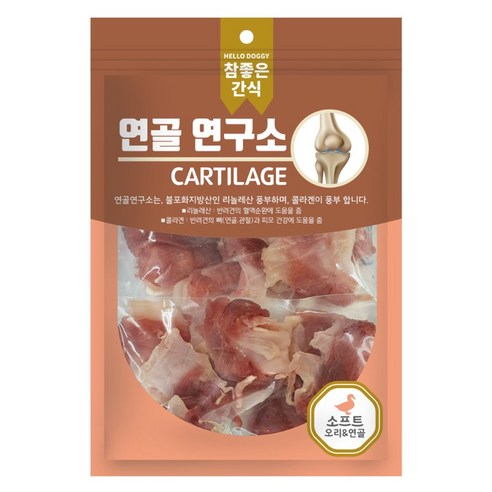 헬로도기 강아지 연골연구소 수제간식, 혼합맛(연골/오리), 140g, 1개