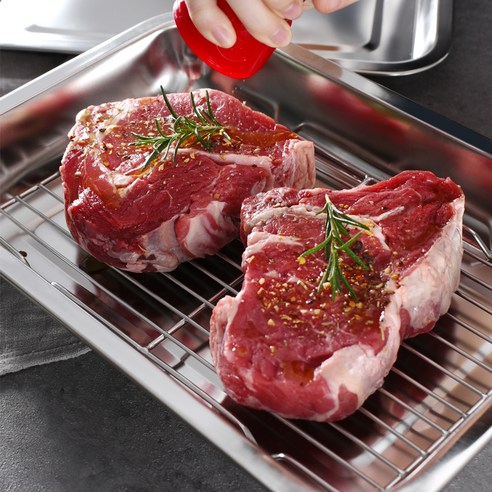 바겐슈타이거 연마제 없는 스텐 사각 트레이 세트 깊은형 후기 분석 - 뚜껑 밀폐력 확인