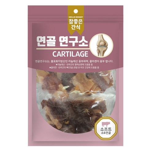 헬로도기 강아지 연골연구소 수제간식, 혼합맛(연골/소), 140g, 1개