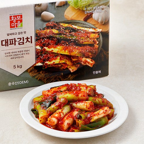 Hwangboma Green Onion Kimchi , 5 kg, 1 Pack (황보마을 대파김치, 5kg, 1개)