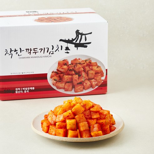 중국산 착한 깍두기김치, 10kg, 1개