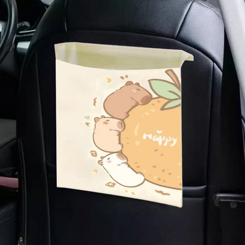 어반카 차량용 무지 캐릭터 일회용 쓰레기봉투 100p, 카피바라, 1세트