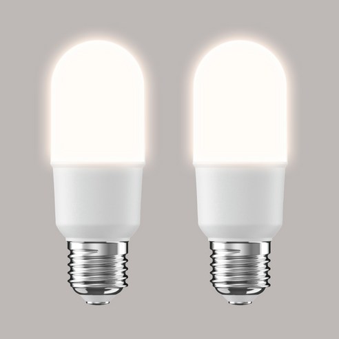 LED 삼파장 대체형 플리커프리 스틱전구 KDT-JT 10W, 전구색, 2개