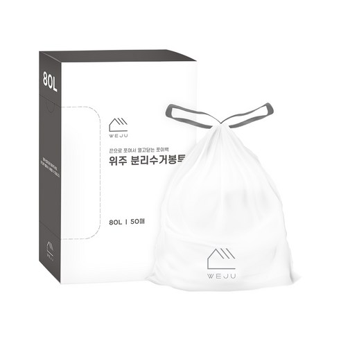 홈마스터 끈으로 조이는 쪼이백 분리수거 비닐봉투 50p, 1개, 80L