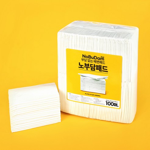 강아지 노부담 절약형 무형광 배변패드 무향 이미지 2