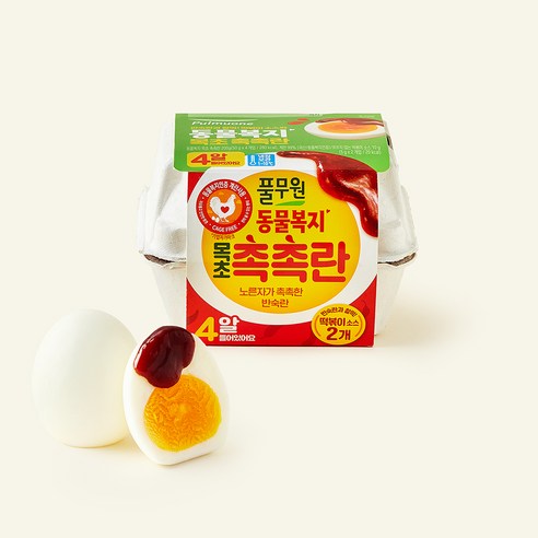 풀무원 동물복지 인증 목초 촉촉란 + 떡볶이 소스 2개입 세트 210g, 4구, 1세트
