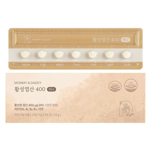 마미앤대디 활성엽산 400 미니 14g, 56정, 1개