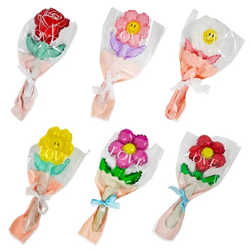 Patigonggu Kkotdabal Pungseonkiteu 6 Types Set , Chukhaseupaesyeol , 1 Set (파티공구 꽃다발 풍선키트 6종 세트, 축하스패셜, 1세트)