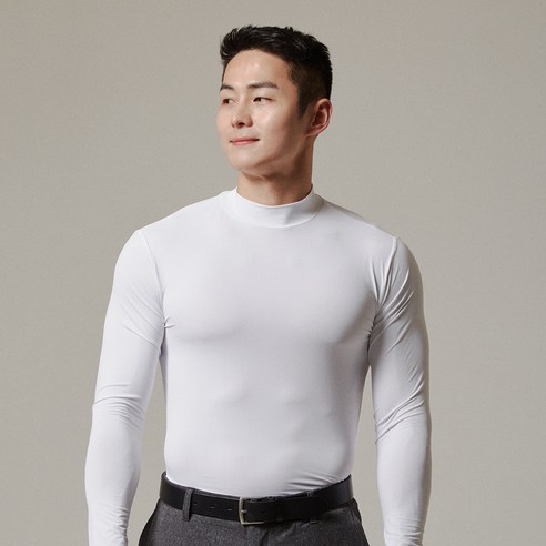 스페클로 남성용 자외선차단 아스킨 골프이너웨어 냉감 모크넥 티셔츠