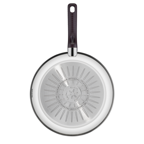 테팔 인덕션 티타늄 1X 스테인리스 스틸 트렌디쿡 프라이팬 후기 분석 - 스테인리스 바닥면