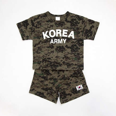 아동용 통기성 군복 코리아 아미 반팔 상하복 세트