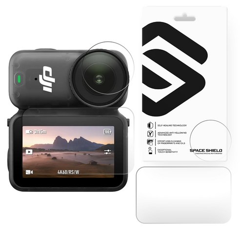 스페이스쉴드 DJI 오즈모 Nano 호환 아머 플렉스 카메라 렌즈 비전 독 스크린 보호 필름 2종 x 2p 세트, 1세트