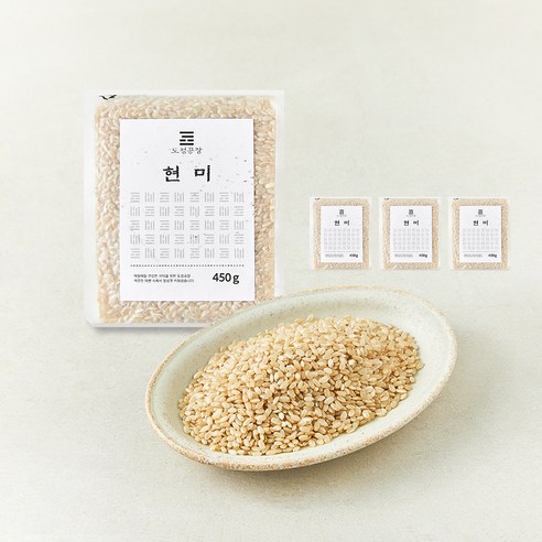 도정공장 진공미 씻어나온 현미, 4개, 450g