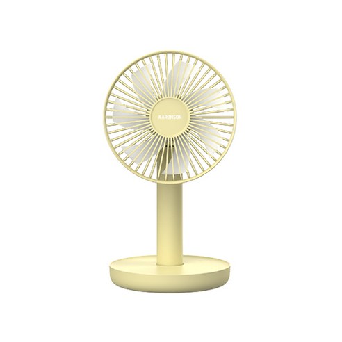 카론슨 AURA 휴대용 탁상 선풍기, KA-FAN AU, 크림 레몬