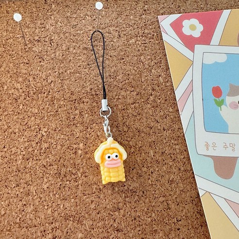 도림 웃긴 야채 미니 자동차 키링, 1개, 옥수수