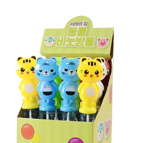 서하의집 동물 비눗방울 12p, 1세트, 혼합색상