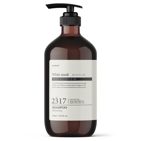 메르헨트 모이스처라이징 대용량 샴푸 화이트머스크향, 500ml, 1개