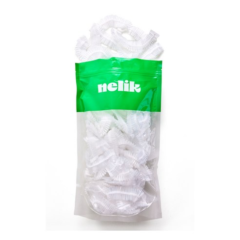 넬릭 퀵 커버 일회용 다용도 비닐 헤어 캡 100p 이미지 2
