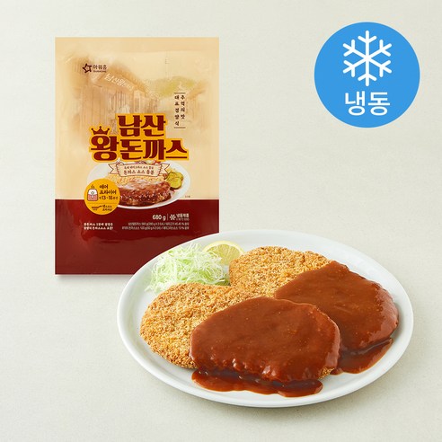 아워홈 남산 왕돈까스 280g x 2개입 + 소스 60g x 2개입 세트 (냉동), 1세트