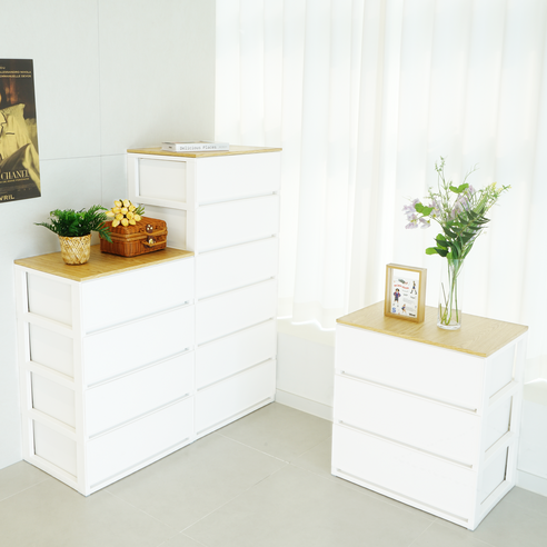 엠비코 우든 와이드 우드상판 서랍장 후기 분석 - 바닥 지지대 부분