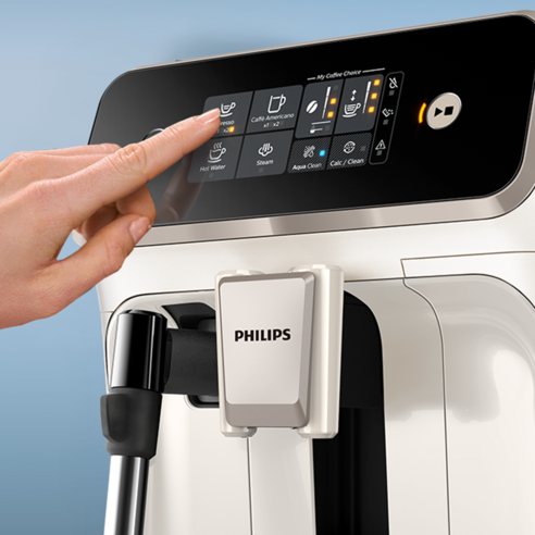 필립스 1200 전자동 에스프레소 커피머신 + 밀크 스팀봉 후기 분석 - 상단 터치 컨트롤 패널 상세