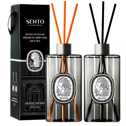 센토 인텐스 프리미엄 대용량 디퓨저 550ml x 2p + 우드스틱 10p 세트, 호텔우드, 1세트