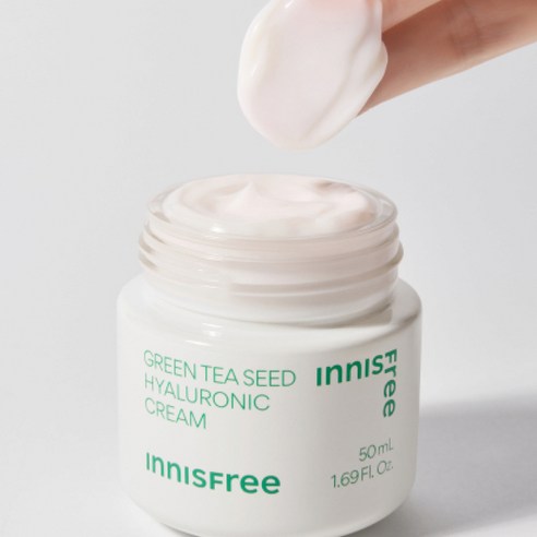 [비건뷰티] 이니스프리 그린티 씨드 히알루론산 고수분 크림 이미지 3