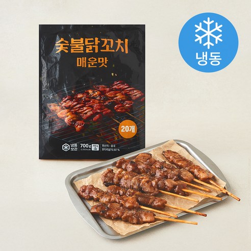 숯불닭꼬치 매운맛 20개입 (냉동), 700g, 1개