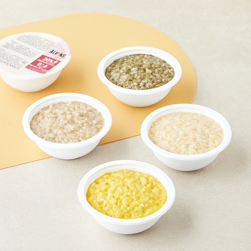 엘빈즈 슈퍼핏 중기2 만7~10개월 한우연어고구마죽 180g + 닭가슴살두부죽 180g + 대구단호박치즈죽 180g + 한우완두과일죽 180g 이유식 A세트, 1세트