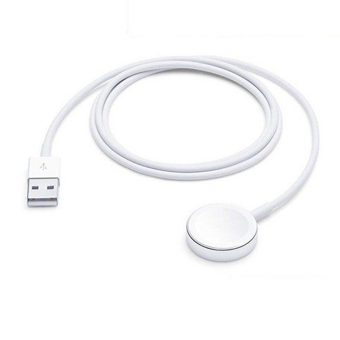 루아러블 애플워치 호환 충전독 마그네틱 USB 고속 충전기 충전 케이블, 화이트, 1개