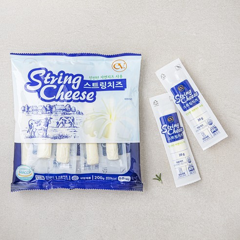 Seuteubaelri Seuteuring Cheese , 20 g, 10 Pack , 1 Pack (이스트밸리 스트링치즈, 20g, 10개입, 1개)