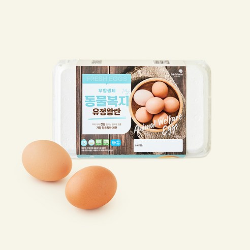 한스팜 동물복지 인증 왕란 1.02kg, 1개, 15구