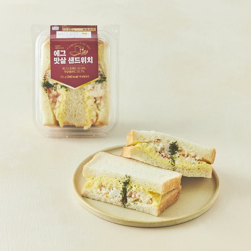 에그맛살 샌드위치, 155g, 1개