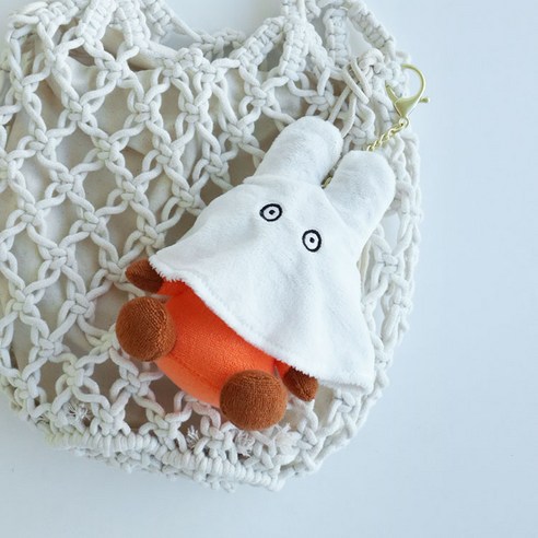 미피 유령 가방고리 인형, 15cm, 브라운, 1개