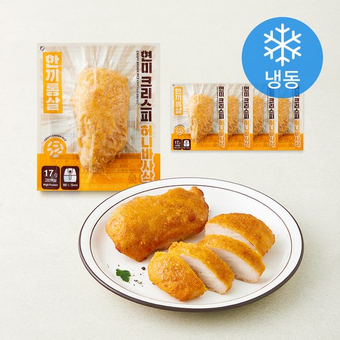 한끼통살 현미 크리스피 닭가슴살 허니바사삭 (냉동), 90g, 5개, 1개입