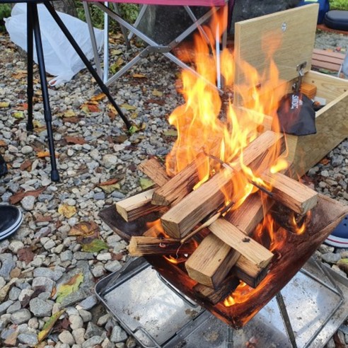 영라이즌 접이식 캠핑 화로대 대형 + 가방 세트 후기 분석 - 그릴과 가방 포함 구성