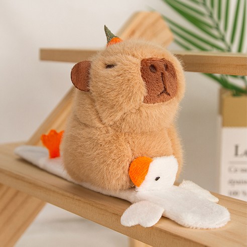 다다랜드 껌딱지 손목 애착 밴드 인형, 10cm, 오리 탄 카피바라, 1개