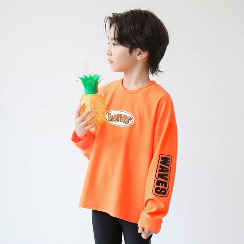 로로샤 아동용 루즈핏 파노 자외선 차단 수영 래쉬가드