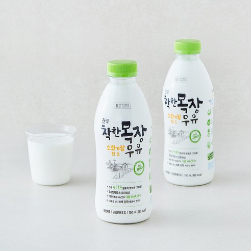 건국유업 착한목장 소화가 잘되는 우유, 2개, 750ml
