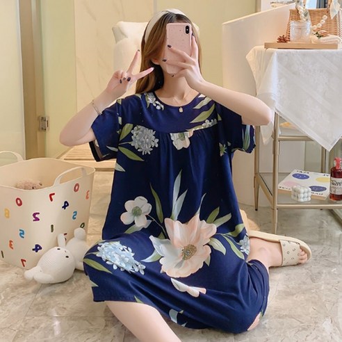 편안한 임부 반팔 원피스