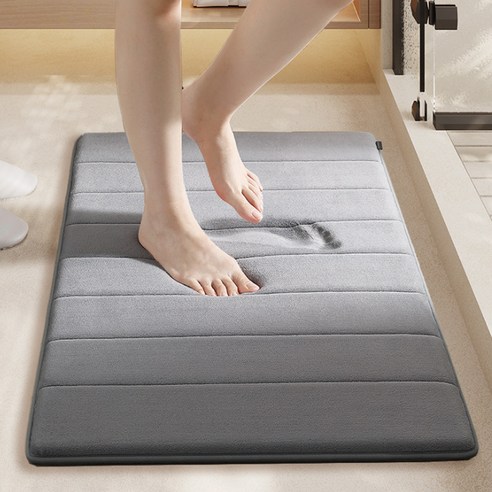 노크노크 폭신한 메모리폼 쿠션 발매트 욕실매트, 그레이