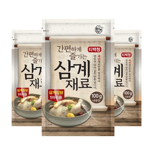 올바른상회 간편하게 즐기는 국산 티백형 삼계재료 100g, 3개 맛있게 먹은 솔직 후기 - 상품 이미지 1