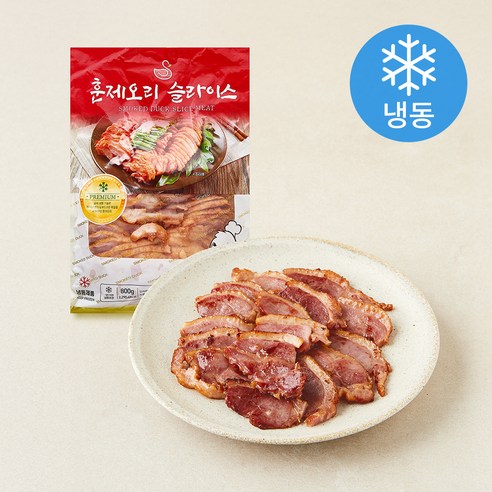 명일품 삼아 훈제오리 슬라이스 (냉동), 800g, 1개