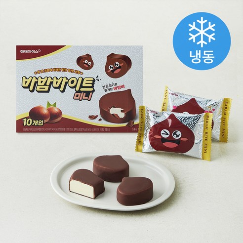 해태아이스 바밤바이트 미니 아이스크림 (냉동), 1개, 10개입, 45ml