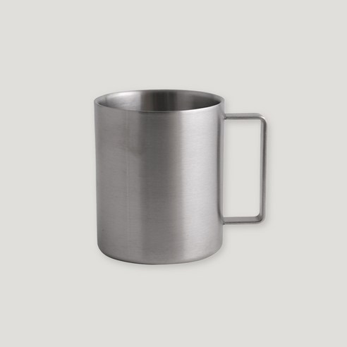 소소모소 이중 올스텐 머그 300ml, 실버, 1개