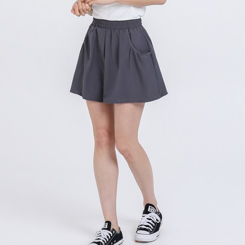 arua 여성용 더블 포켓 속바지 내장 트레이닝 반바지