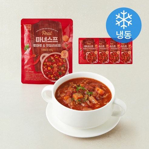 한끼통살 리얼 마녀스프 토마토 핫칠리비프맛 (냉동), 300g, 5개