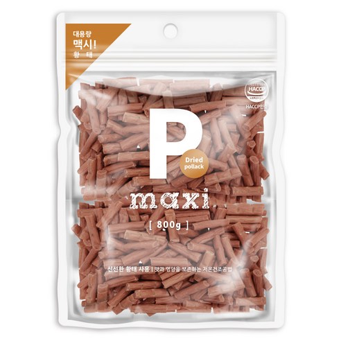 맥시 대용량 강아지 간식, 황태, 800g, 1개